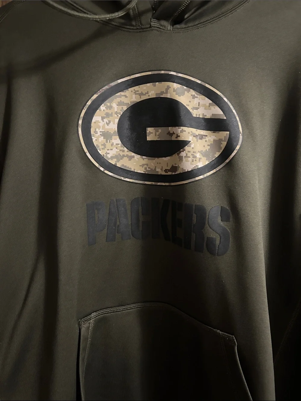 Nike salute to service Olive Green Green Bay Packers  Hoodie